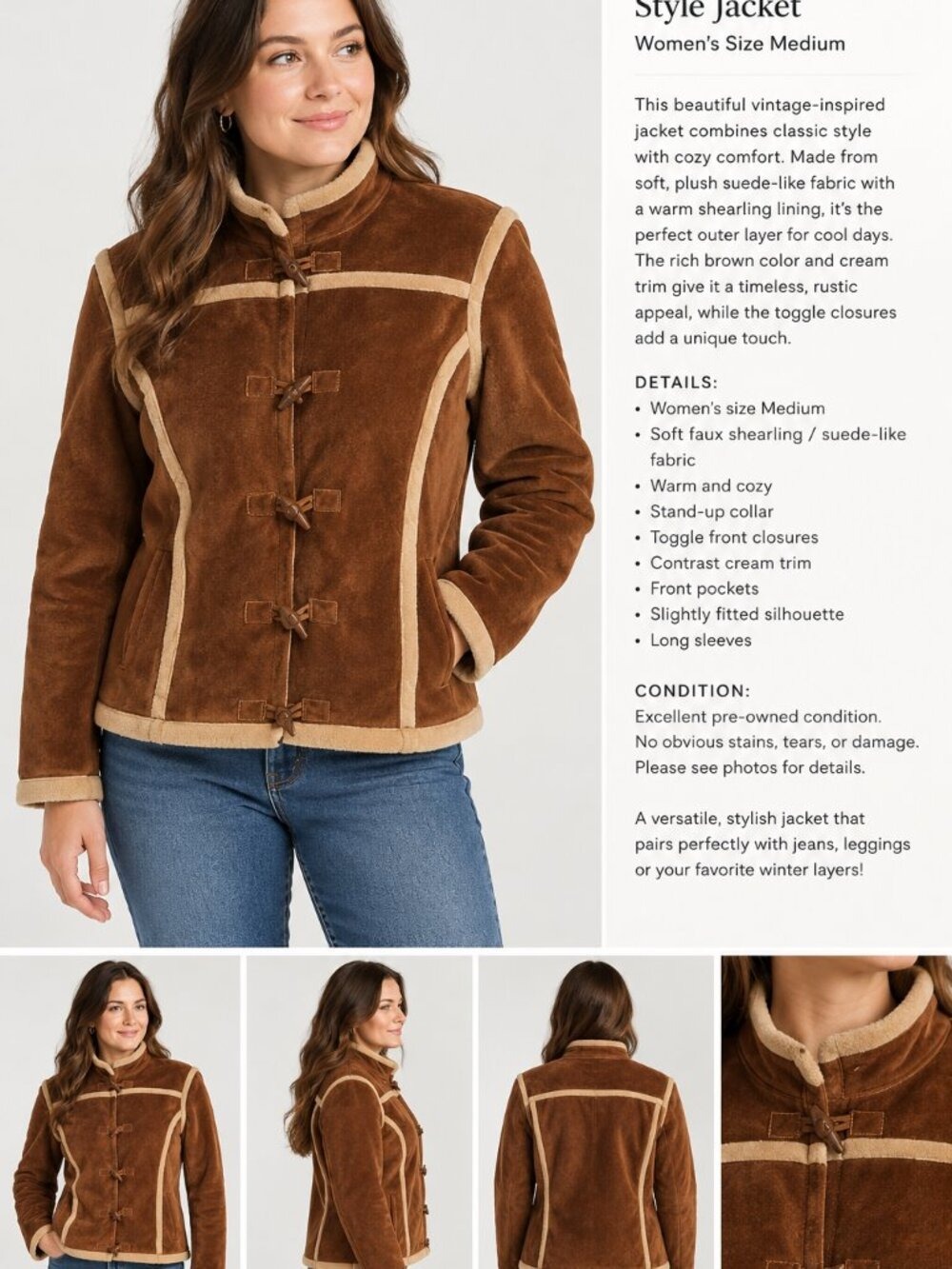 Vintage Cambridge Dry Goods Size Med Tan/Brown Jacket